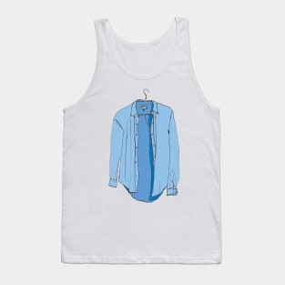 Blue shirt drawing Tank Top